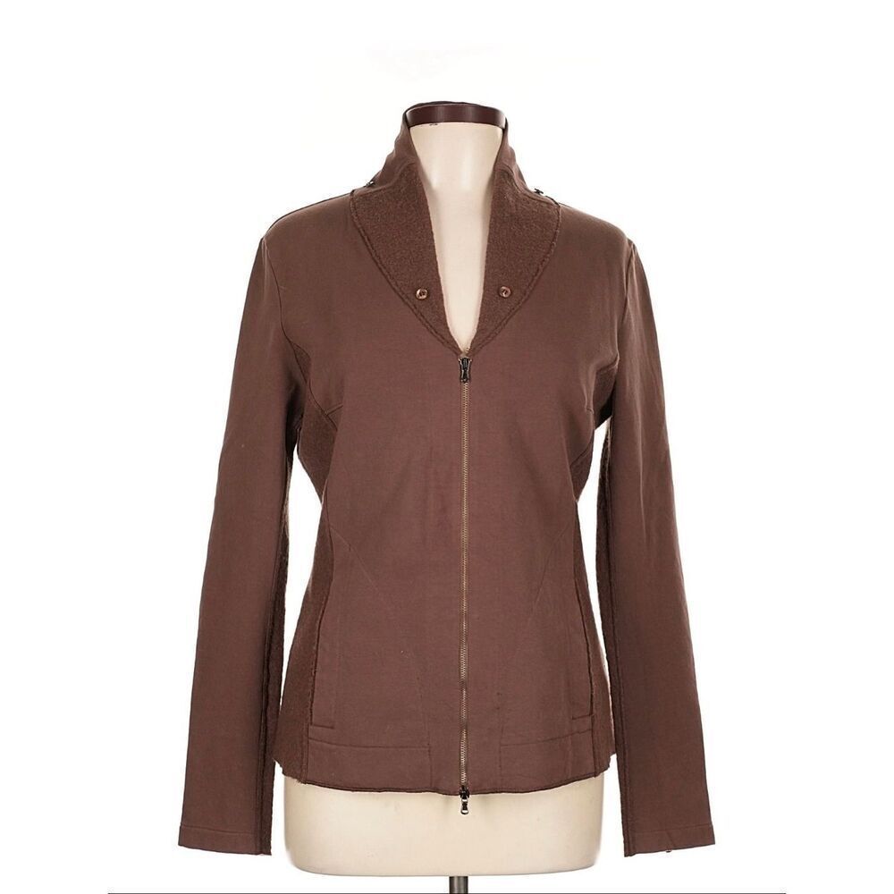 Tandem brown wool zip up cardigan- size 42(US 12)